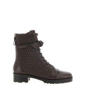 Alexandre Birman Purple Calfskin Lace-Up Women's Boots